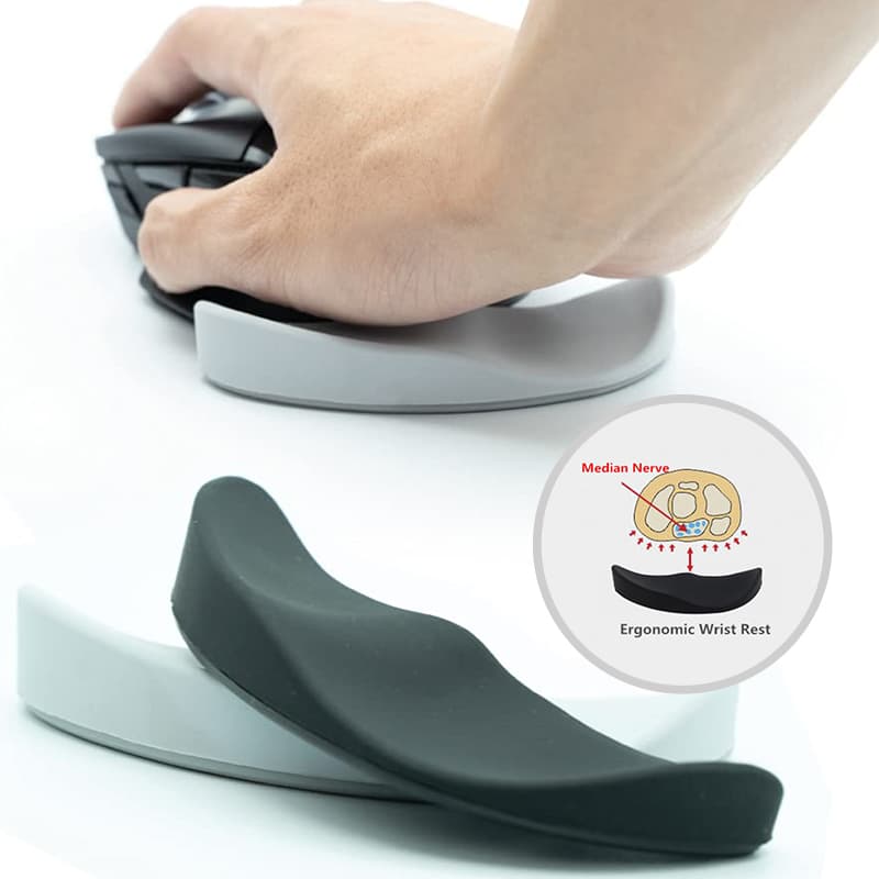 Reposamuñecas Ergonómico con Almohadilla de Ratón en Gel de Silicona