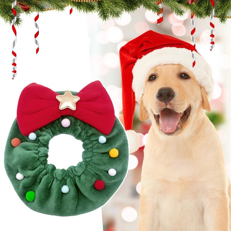 Collar Navideño de Lazo para Mascotas
