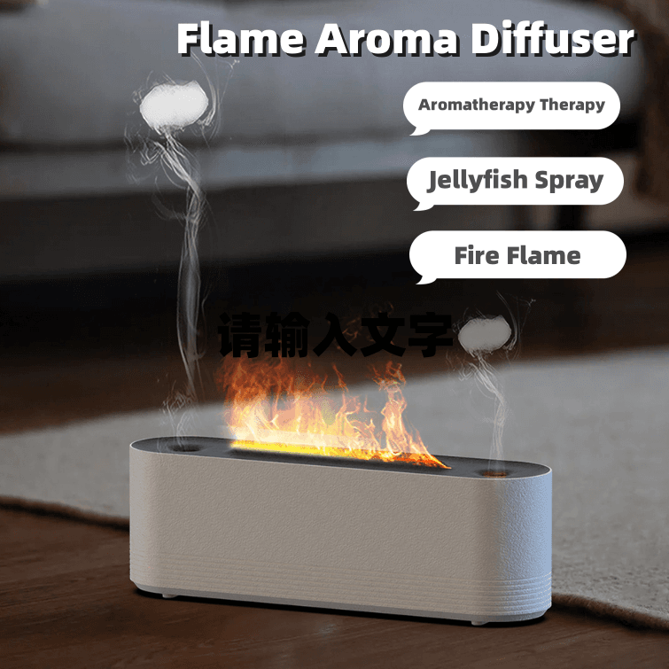 Humidificador Ultrasónico Llama con Aromaterapia 7 Colores LED