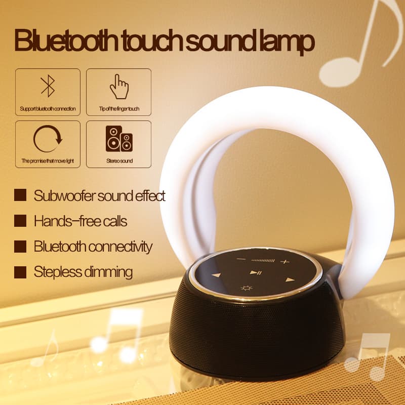 Lámpara LED Bluetooth con Subwoofer Estéreo y Atenuación Táctil