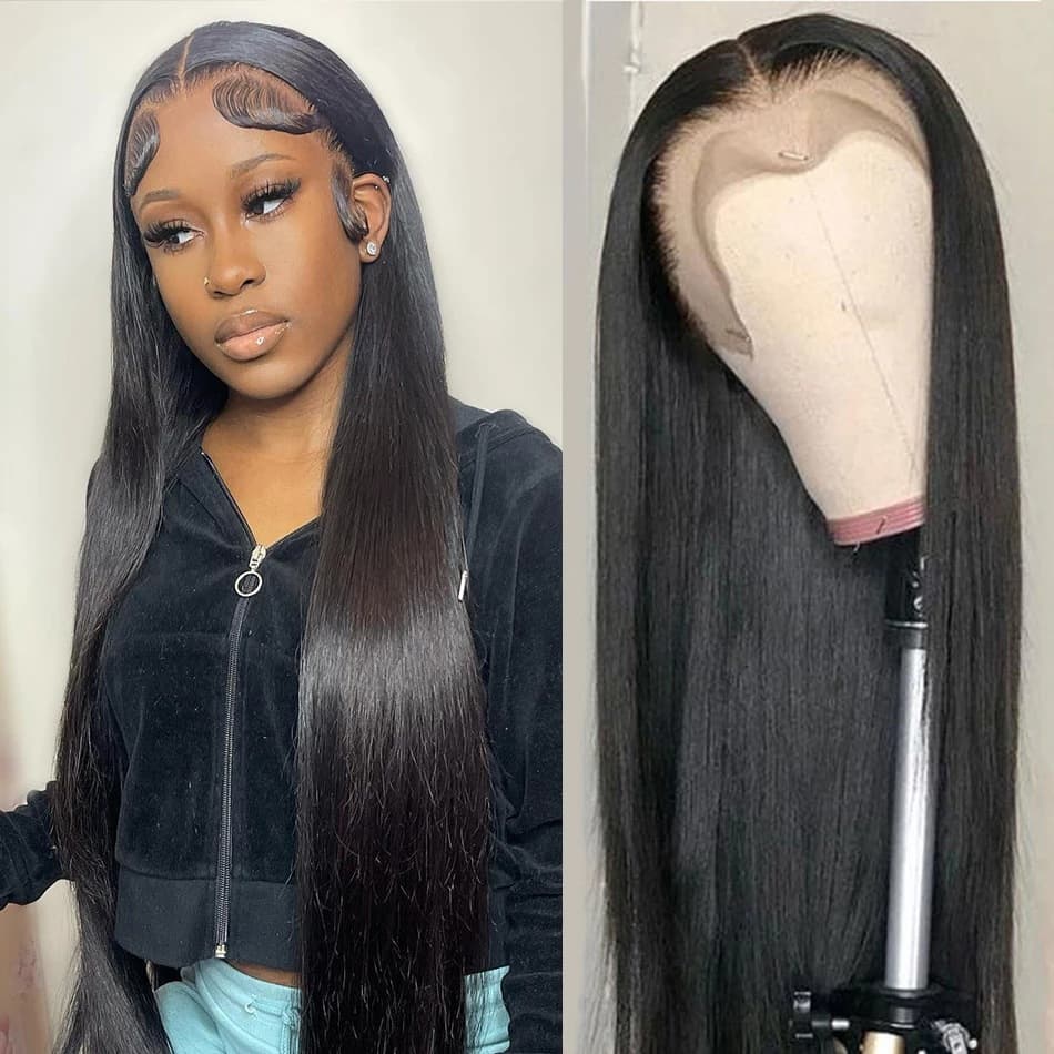 Peluca de Cabello Natural Lace Front Calidad 9A Pelo Liso