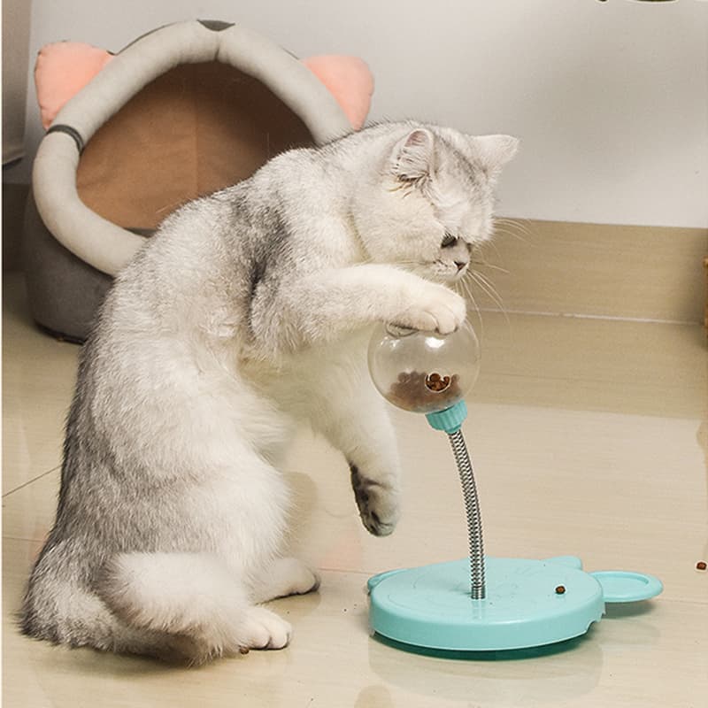 Juguete Interactivo Comedero para Gatos - Bola Dispensadora