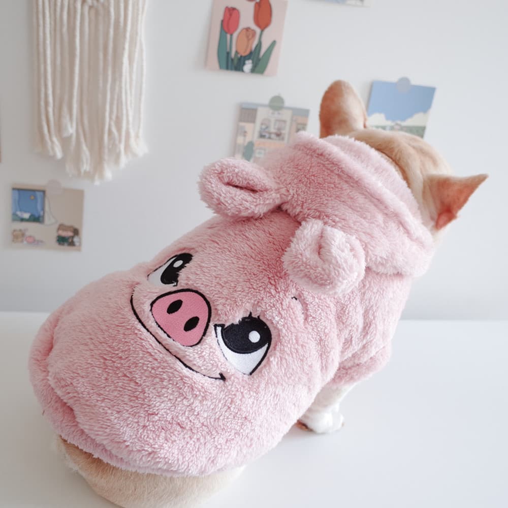 Chaleco con Capucha Bordado Animales para Mascotas