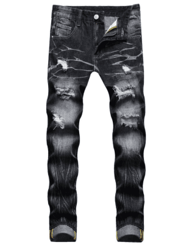 Pantalones Vaqueros Vintage Desgastados para Hombre