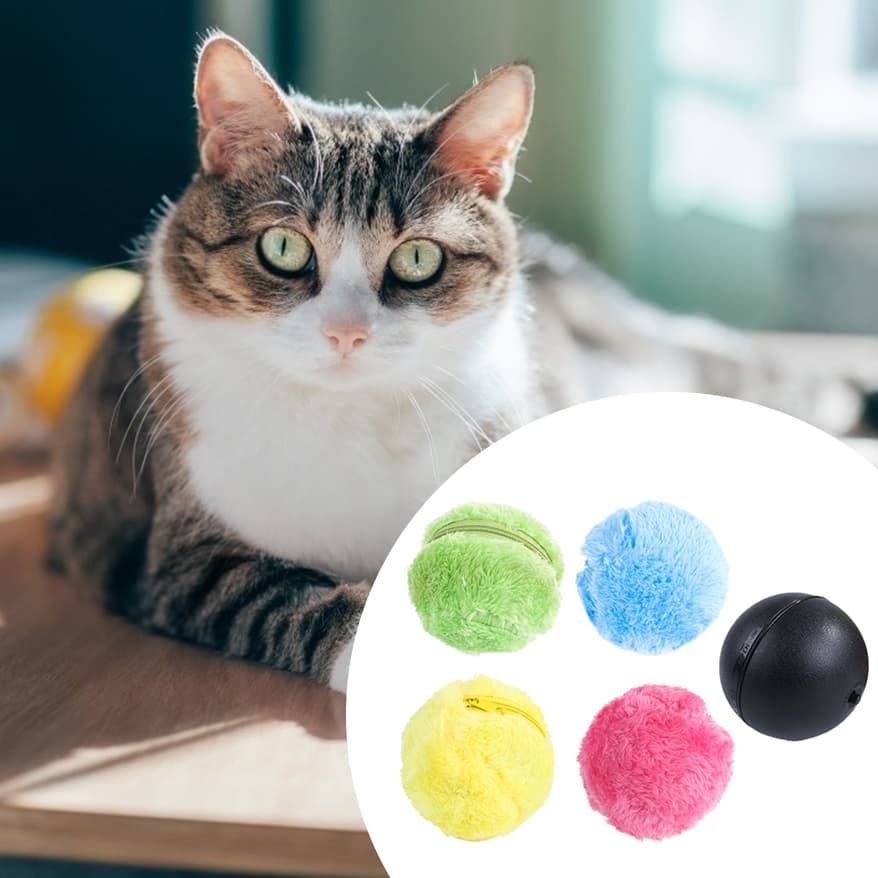 Pelota Interactiva Automática para Perros y Gatos