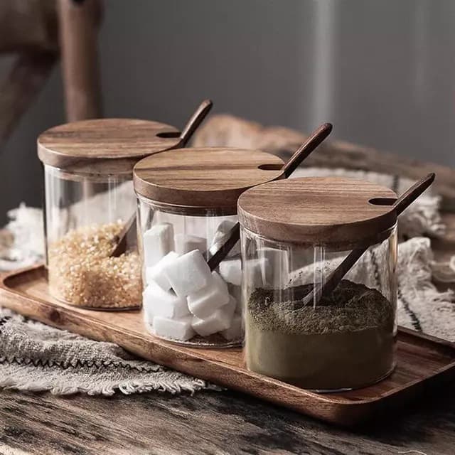 Tarro de Especias de Cristal con Tapa