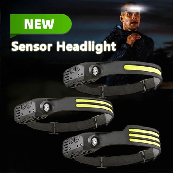Linterna Frontal LED Recargable USB Impermeable