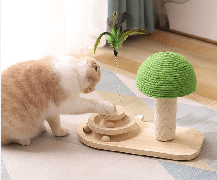 Árbol para Gatos con Postes Rascadores y Bolas de Sisal