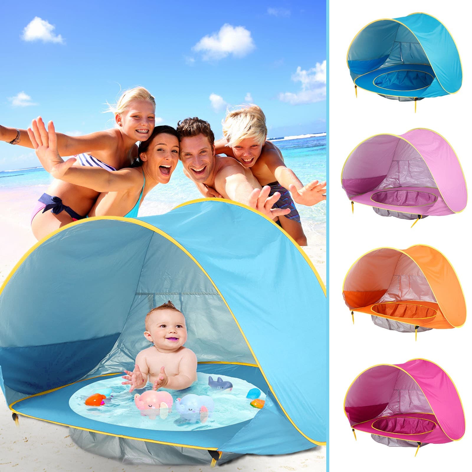 Tienda de Playa Portátil para Bebé con Protección UV