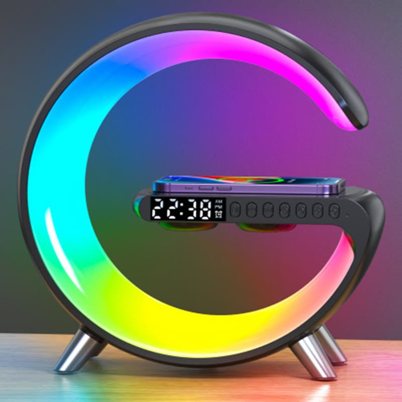 Lámpara LED G Inteligente con Altavoz Bluetooth y Cargador Inalámbrico