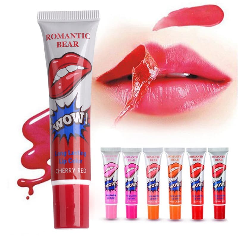 Lipstick líquido peel-off 6 colores impermeable