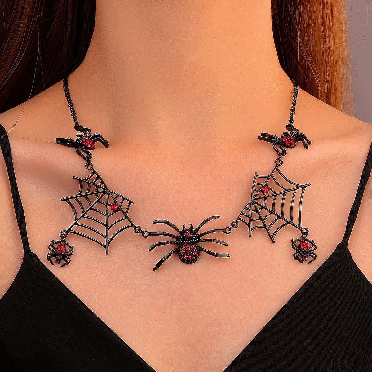 Collar Araña Halloween con Telaraña