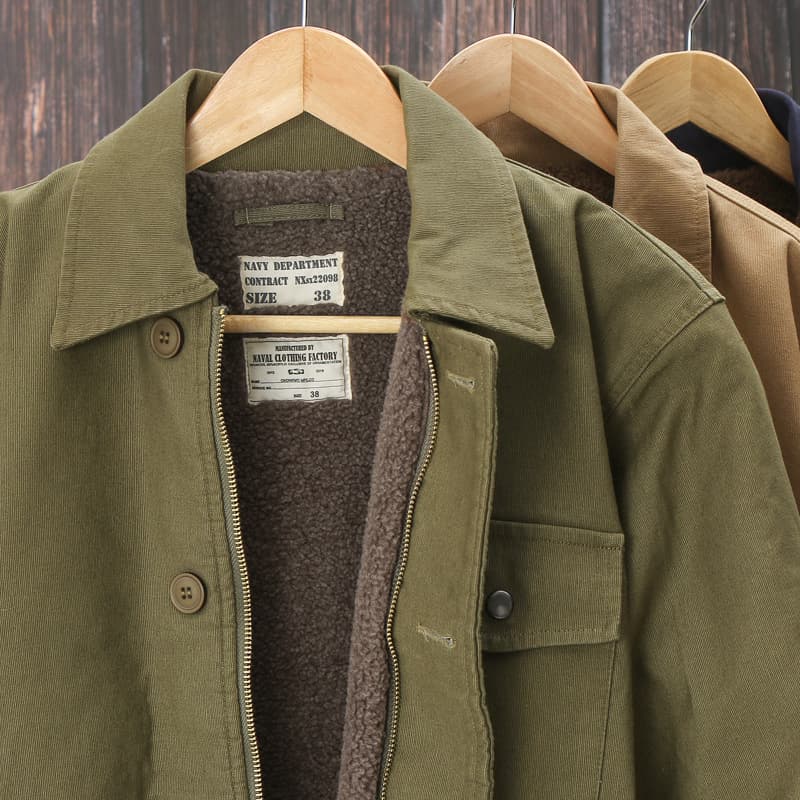 Chaqueta de trabajo acolchada para hombre con forro de terciopelo