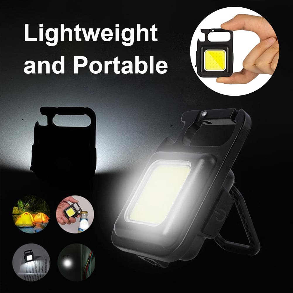 Linterna LED USB Mini de Aleación con Llavero