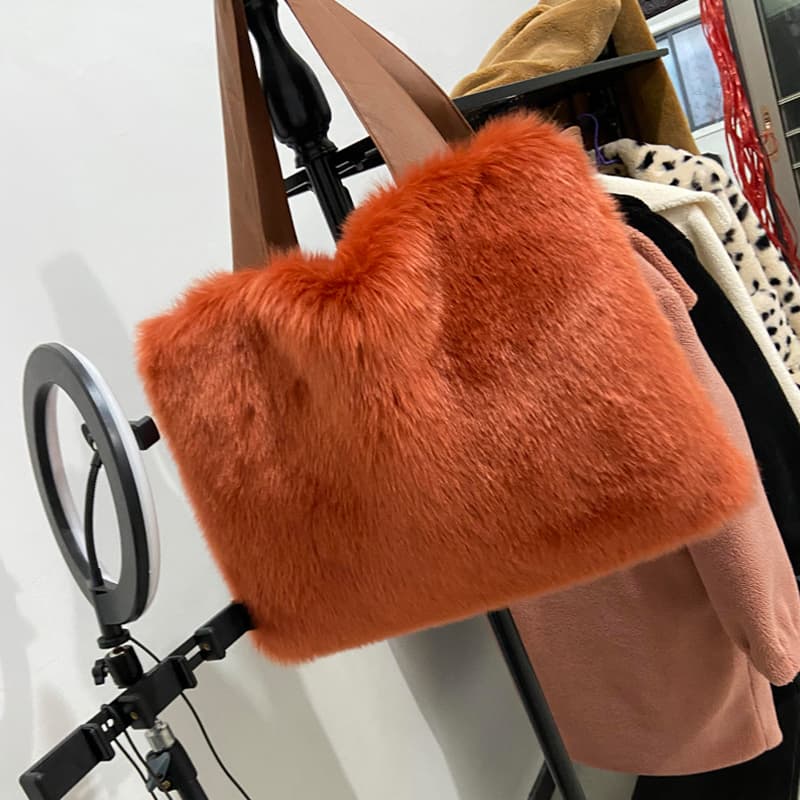 Bolso de Hombro para Mujer con Peluche