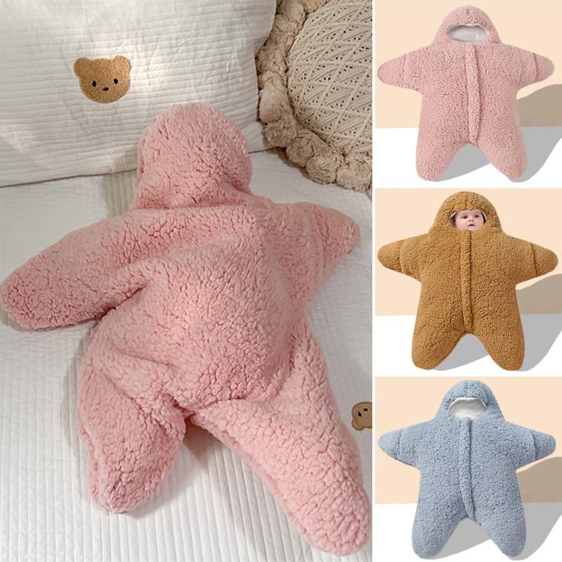 Saco de dormir bebé velvetón forma estrella de mar