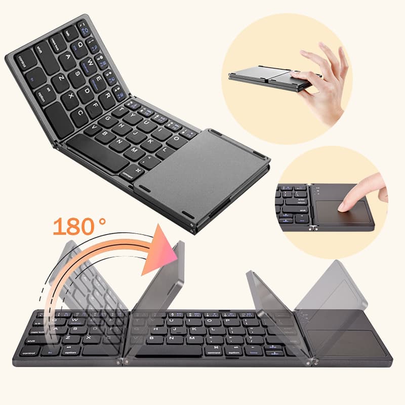 Teclado Inalámbrico Plegable Bluetooth Multifunción