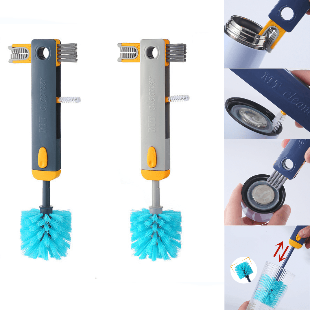 Set de 4 cepillos limpiadores multiusos para botellas