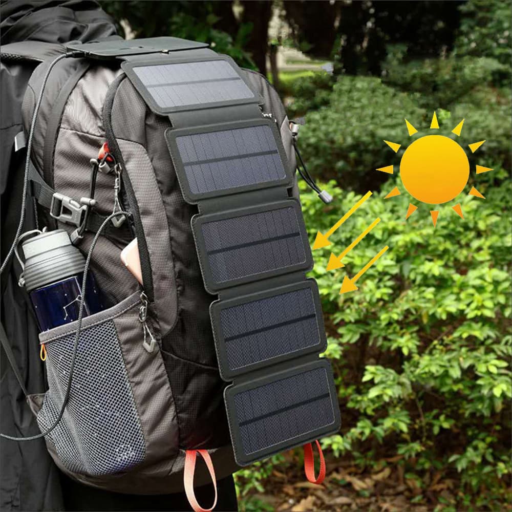 Cargador Solar Plegable Portátil 5V 2.1A USB