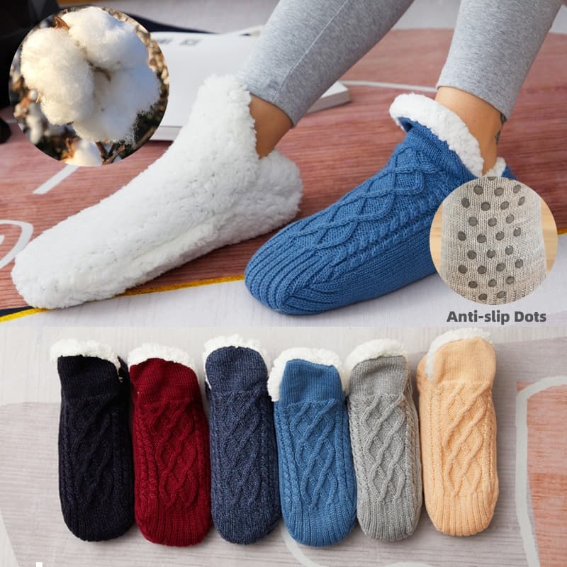Calcetines de lana gruesos antideslizantes hombre y mujer