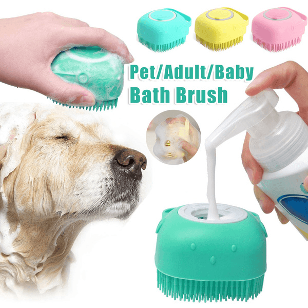 Guantes de Masaje y Baño para Mascotas con Dispensador