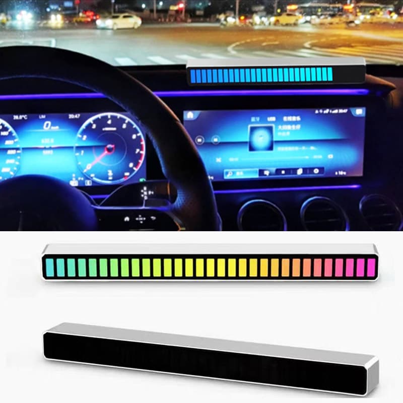 Luz LED RGB con Sensor de Música para Coche y Hogar