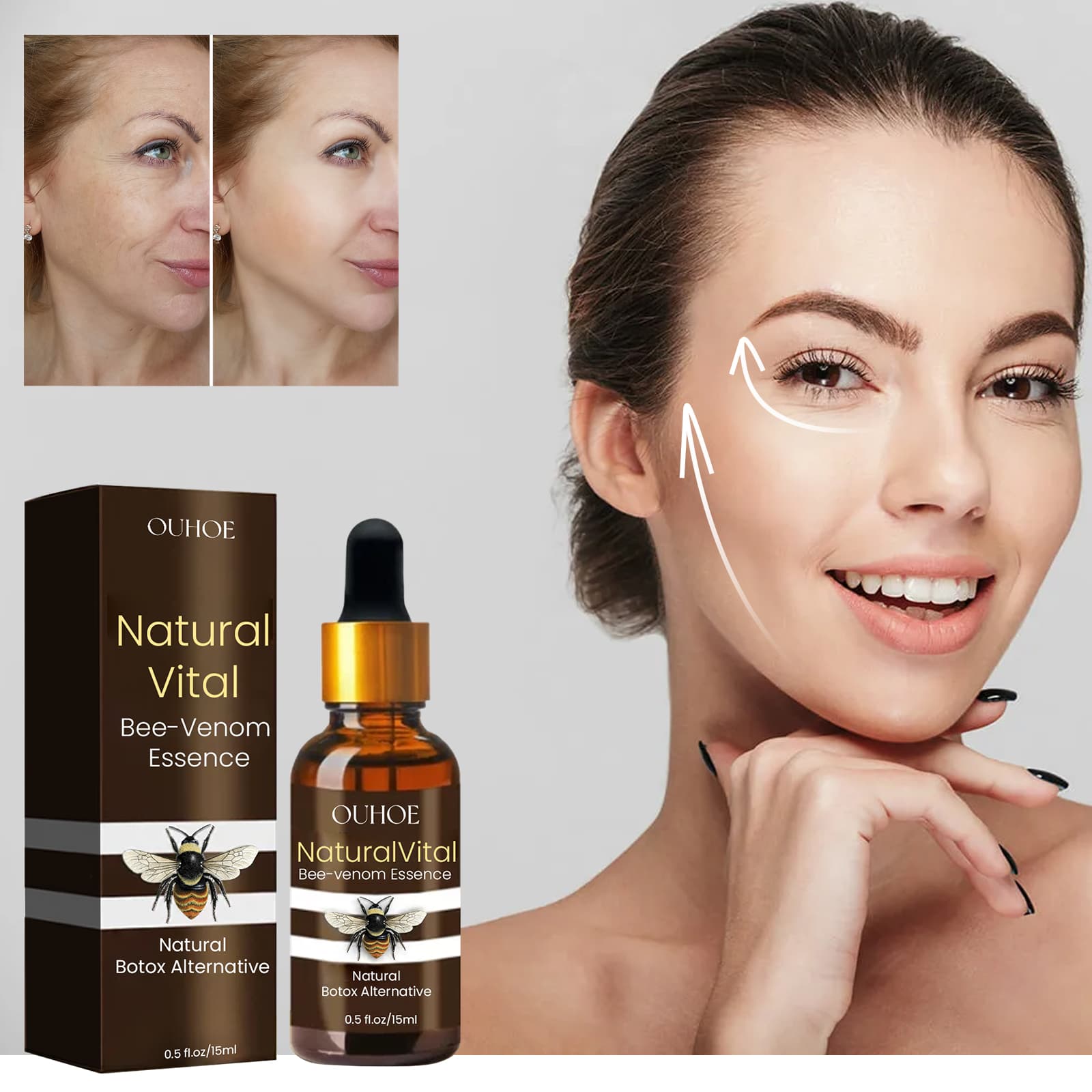 Sérum Facial Antiarrugas y Reafirmante OUHOE