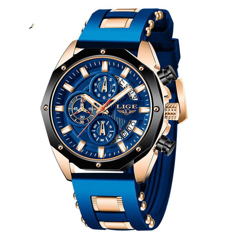 Reloj Deportivo de Lujo para Hombre Cronógrafo Resistente al Agua