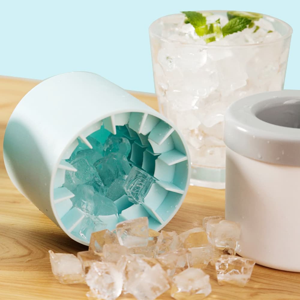 Molde de Hielo Portátil 2 en 1 con Tapa