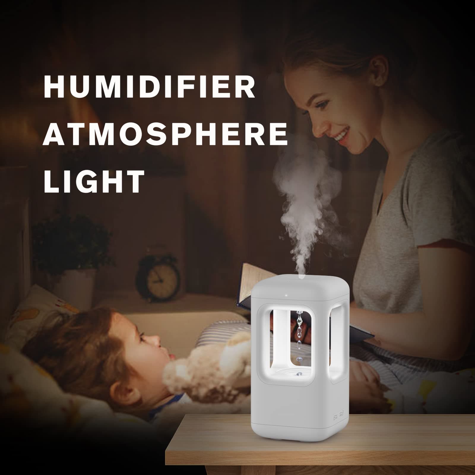 Humidificador de Aire Anti-gravedad con Luz Ambiente