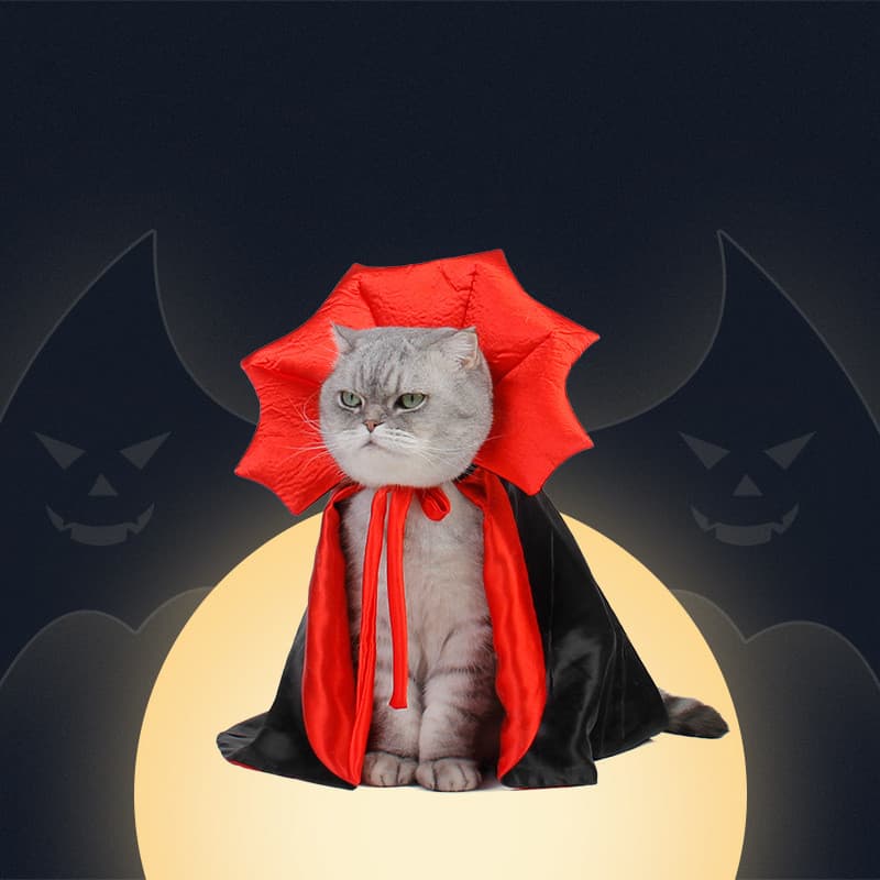 Capa de Vampiro Halloween para Mascotas