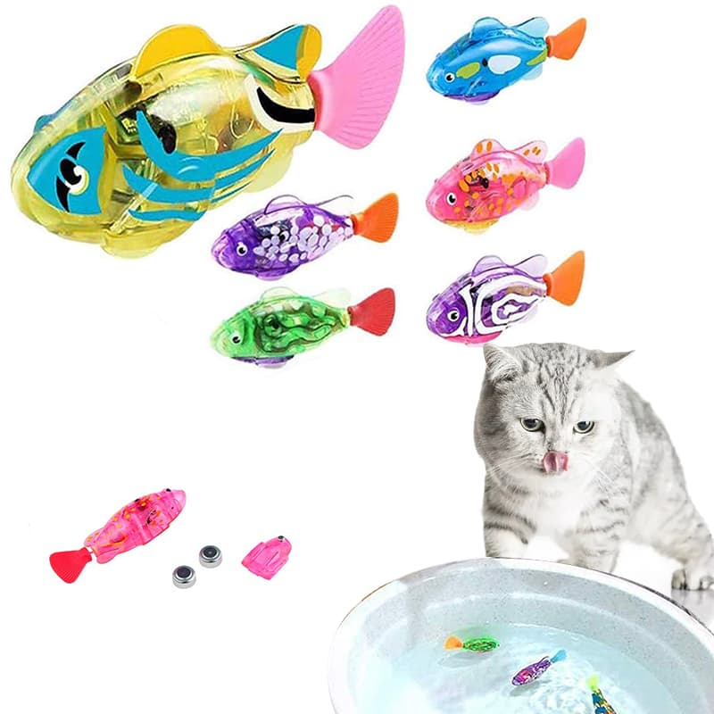 Pez Robot Interactivo para Gatos y Perros