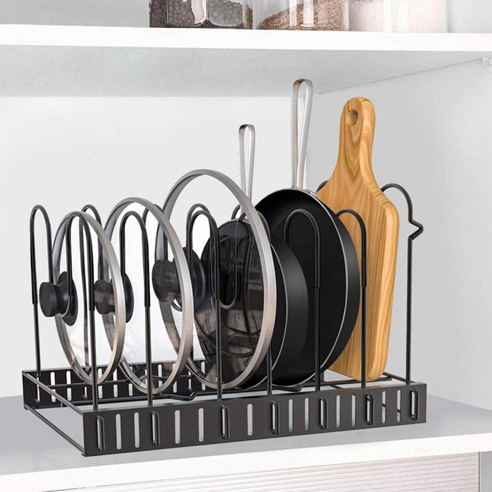 Estantería de Hierro 8 Niveles Organizador de Cocina Negro