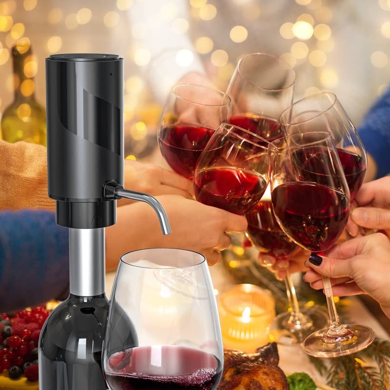 Aireador Eléctrico y Dosificador de Vino con Bomba