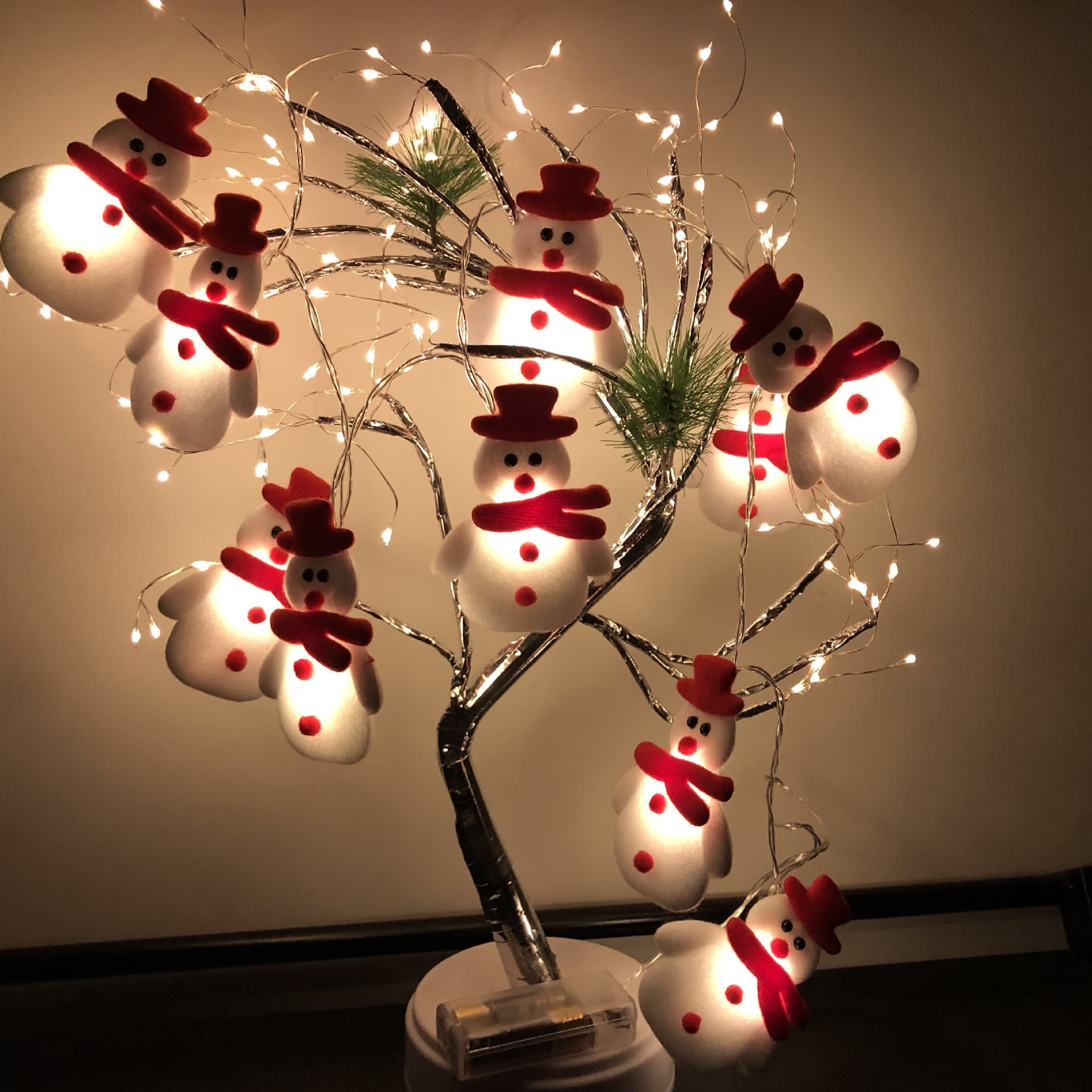 Guirnalda LED Muñeco de Nieve Navidad