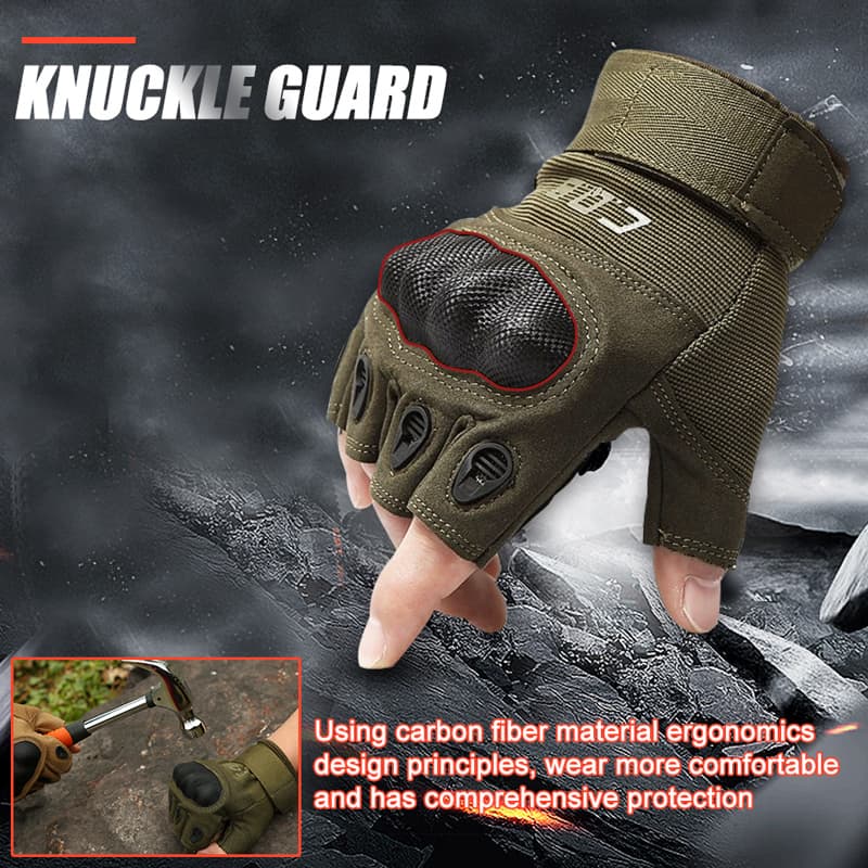Guantes Tácticos Protectores Medios Dedos