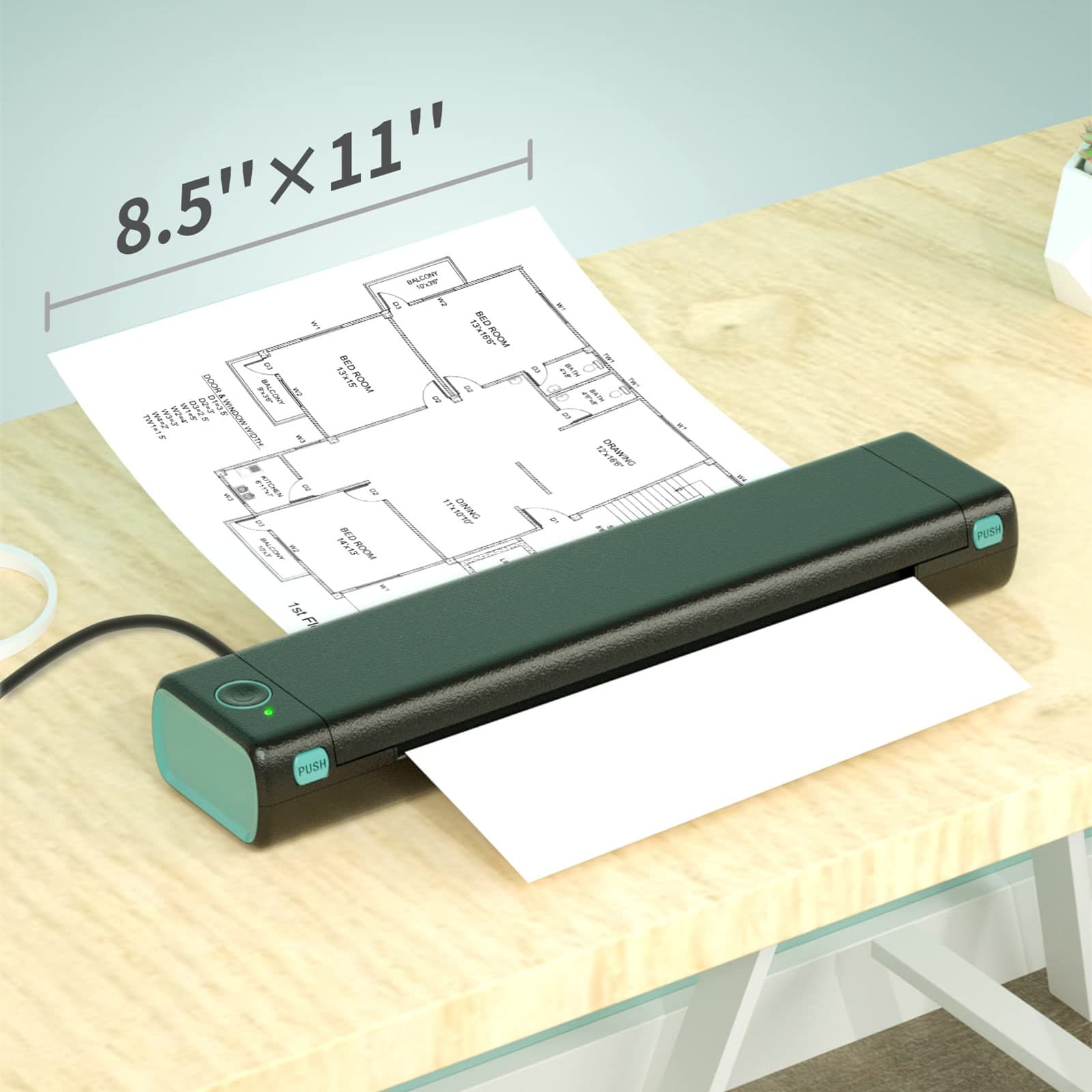 Impresora portátil térmica Phomemo M08F A4 Bluetooth
