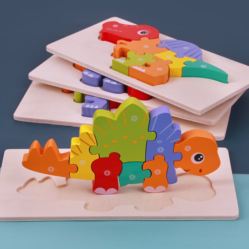 Juguete Educativo Montessori Tridimensional de Madera