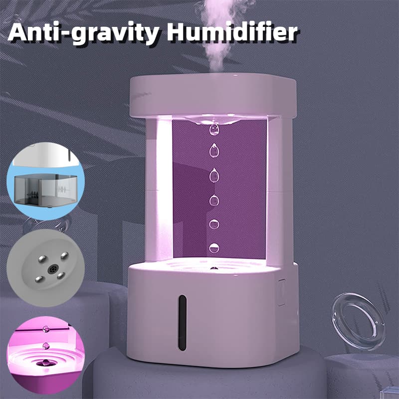 Humidificador Antigravedad con Nebulizador de Gotitas de Agua 580ml