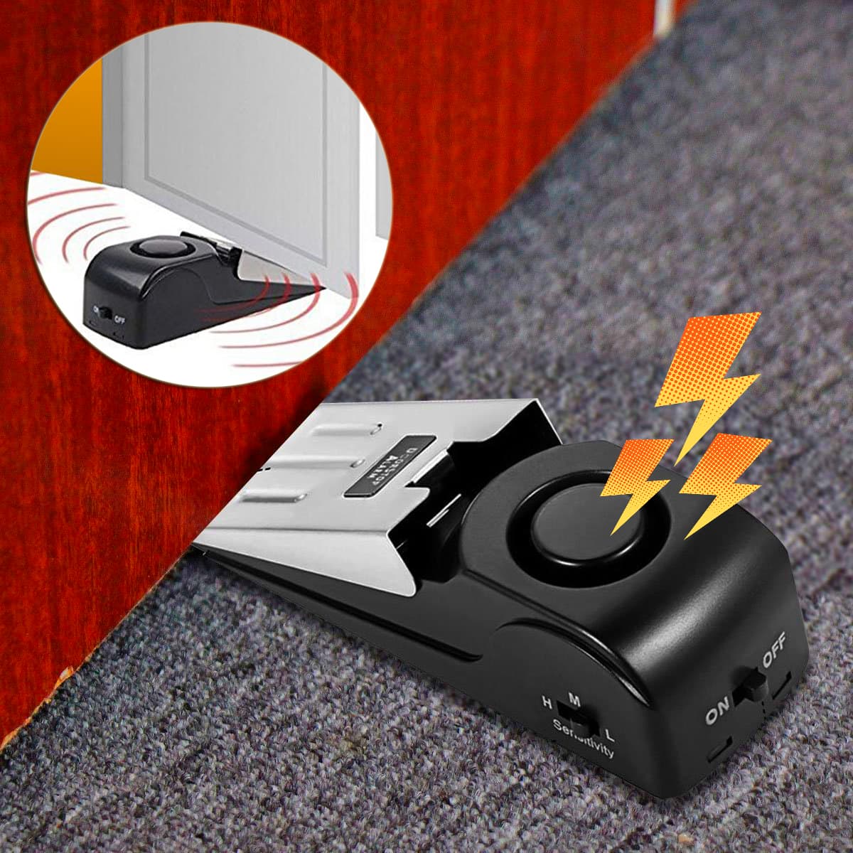 Alarma de Puerta con Tope de Seguridad