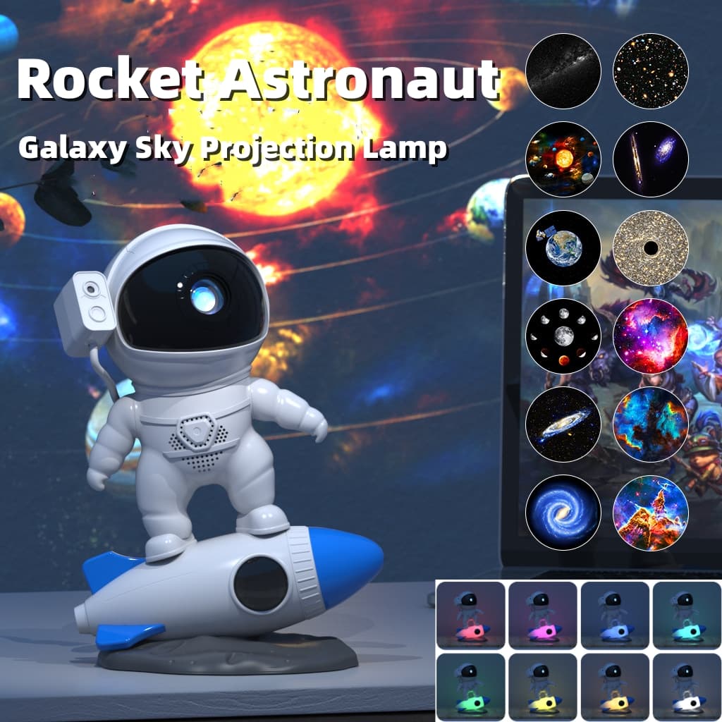 Lámpara Proyector Galaxy Cohete Astronauta
