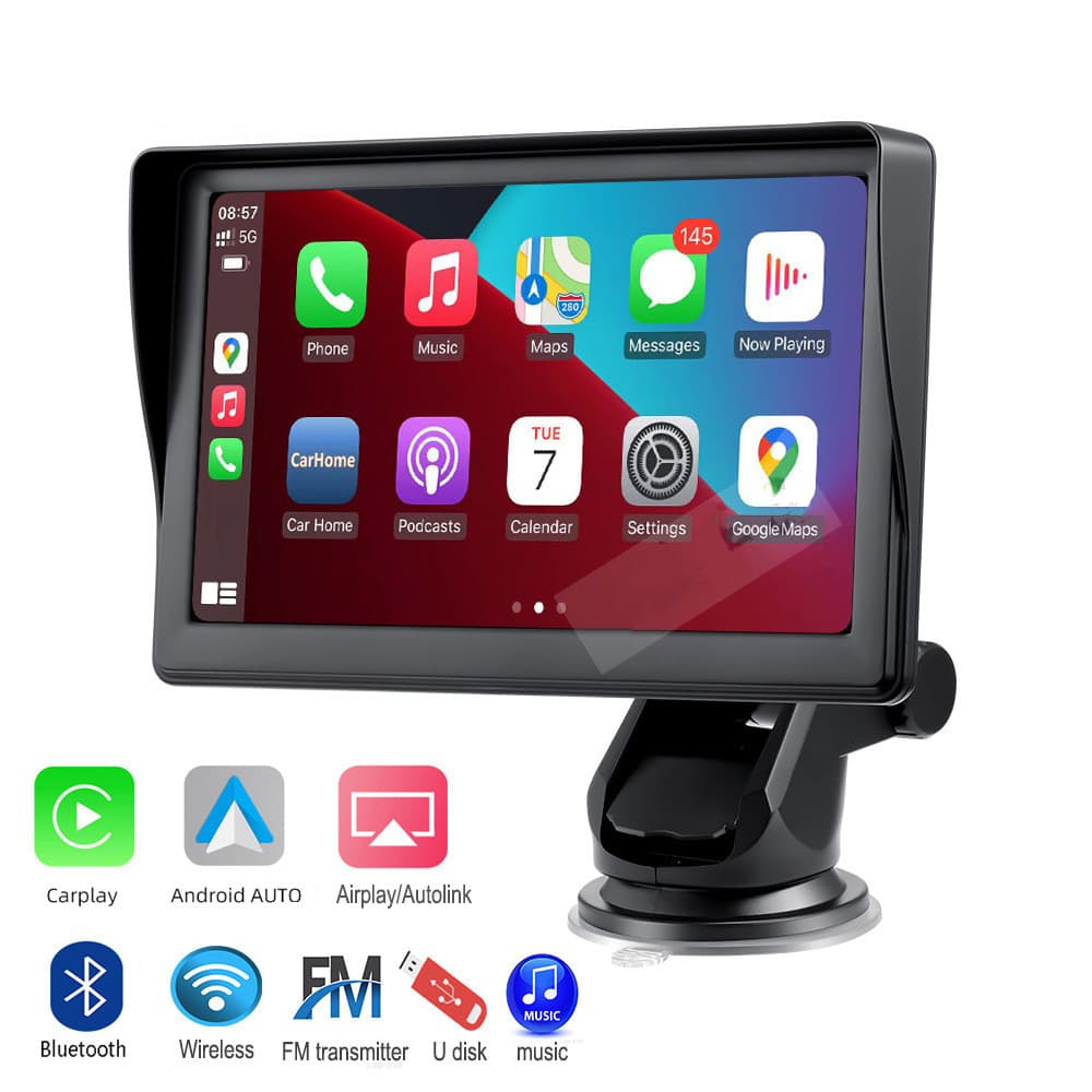 Pantalla Smart Car 7" con CarPlay Wireless