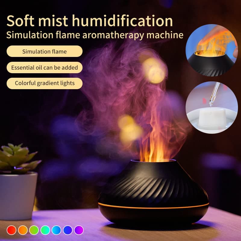 Difusor Aromático Volcánico con Luz LED 130ml USB