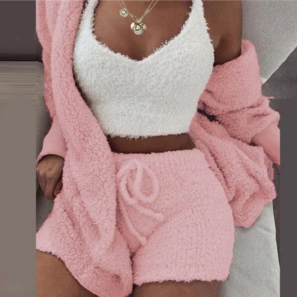 Pack 3 Pijamas de Felpa para Mujer