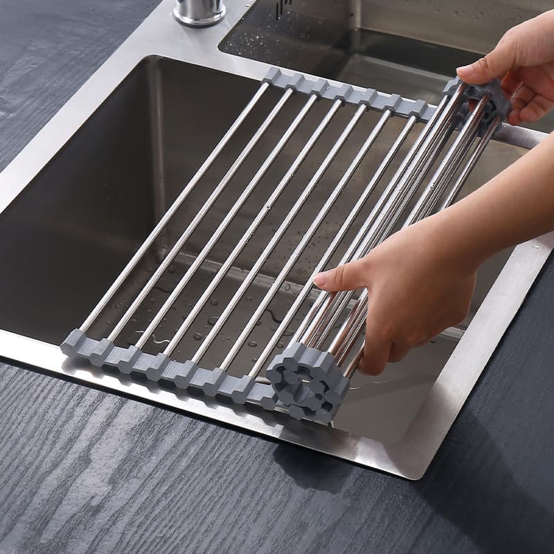 Tapete de Cocina Multifuncional con Drenaje y Almacenamiento
