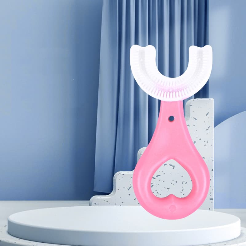 Cepillo de Dientes Infantil U Flexible de Goma Alimentaria