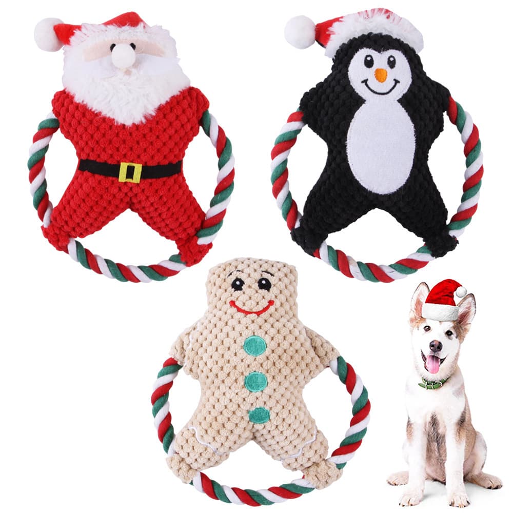 Juguetes Navideños de Peluche para Mascotas