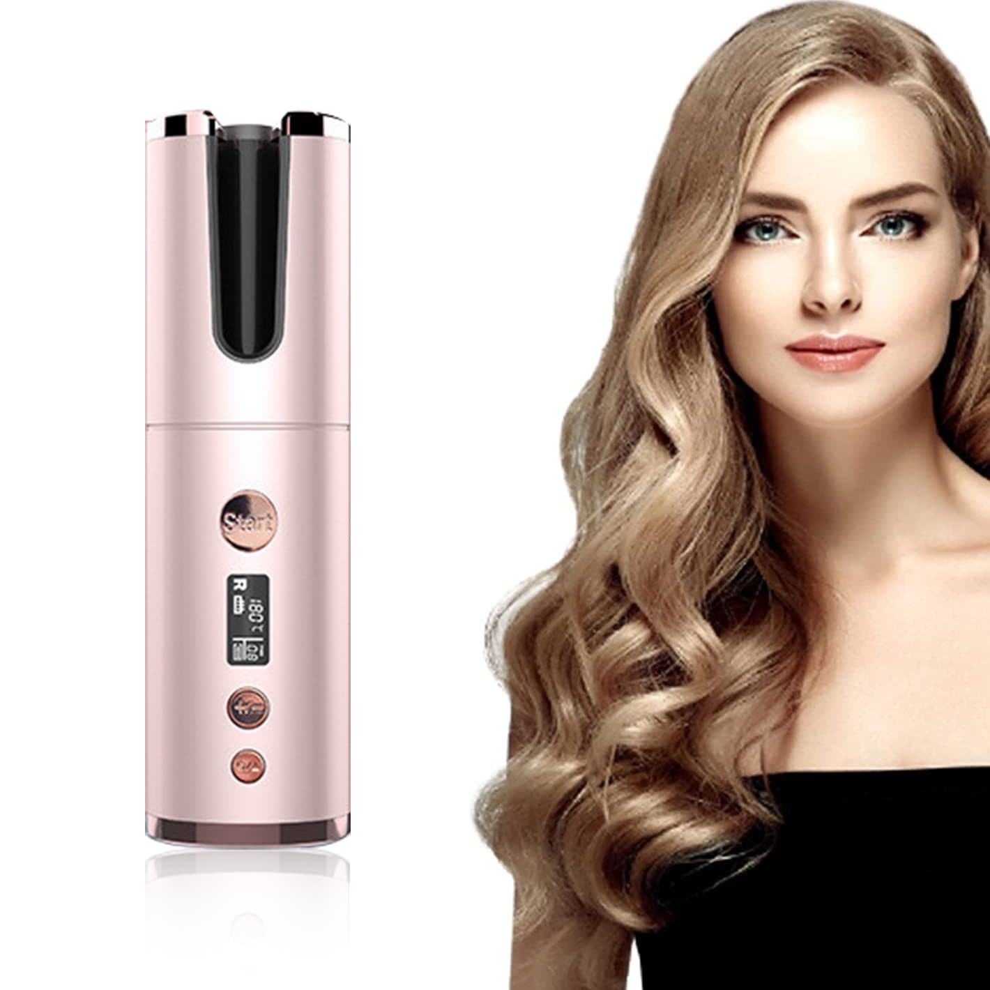Rizador de Cabello Inalámbrico Recargable Automático
