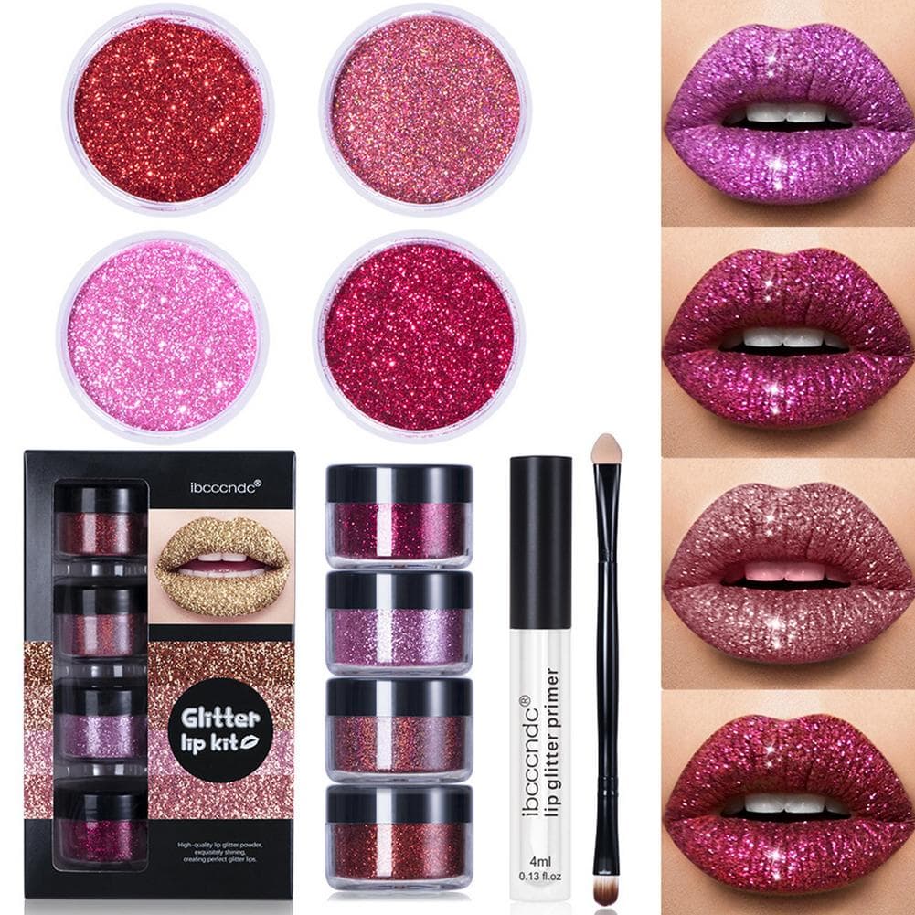 Kit Brillo de Labios Diamantado Resistente al Agua