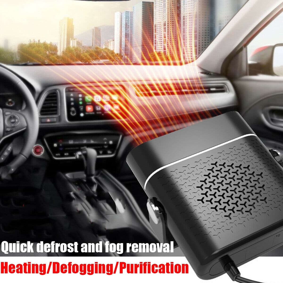 Calefactor desempañador 3 en 1 para coche con encendedor